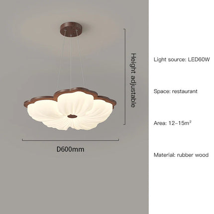 Plafonnier moderne en bois à motif floral pour intérieur — LZ4X9T2