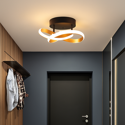 Plafonnier LED moderne avec anneaux croisés Donovan — LZ4M7Q2