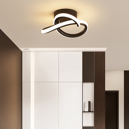 Plafonnier LED moderne avec anneaux croisés Donovan — LZ4M7Q2