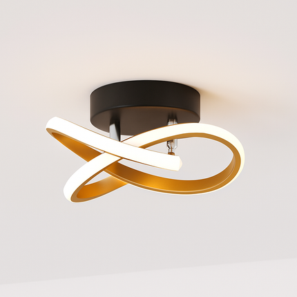 Plafonnier LED moderne avec anneaux croisés Donovan — LZ4M7Q2