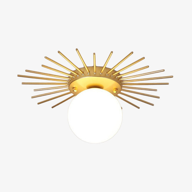 Plafonnier LED moderne avec globe et soleil métallique Sana — LZ4X9P2