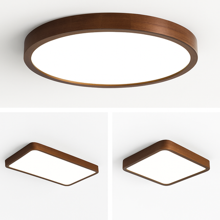 Plafonnier LED contemporain en bois massif — LZ4G7X9