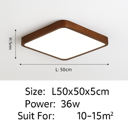 Plafonnier LED contemporain en bois massif — LZ4G7X9