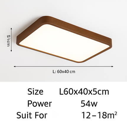 Plafonnier LED contemporain en bois massif — LZ4G7X9