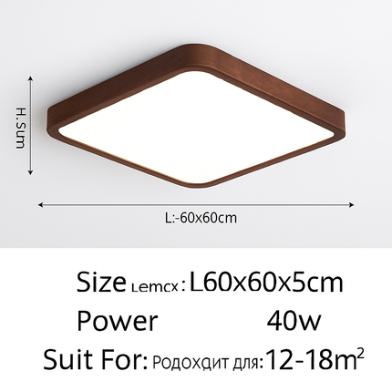 Plafonnier LED contemporain en bois massif — LZ4G7X9