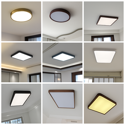 Plafonnier LED contemporain en bois massif — LZ4G7X9