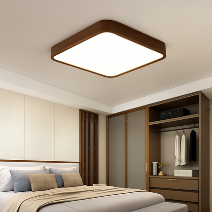 Plafonnier LED contemporain en bois massif — LZ4G7X9
