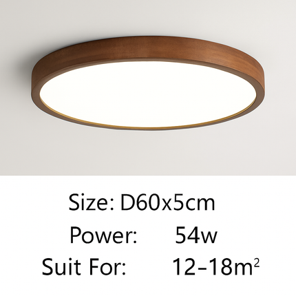 Plafonnier LED contemporain en bois massif — LZ4G7X9