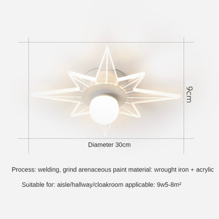 Plafonnier LED design en forme d’étoile Majesty — LZ4X9J
