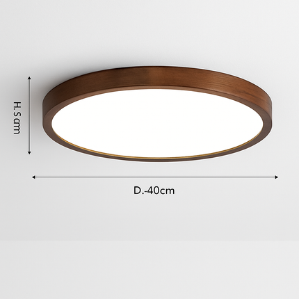 Plafonnier LED en bois design géométrique Evelyn — LZ4X9T1