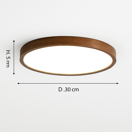 Plafonnier LED en bois design géométrique Evelyn — LZ4X9T1