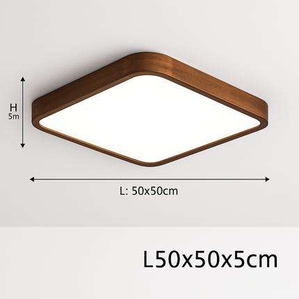 Plafonnier LED en bois design géométrique Evelyn — LZ4X9T1