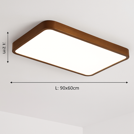 Plafonnier LED en bois design géométrique Evelyn — LZ4X9T1