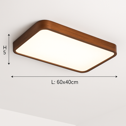Plafonnier LED en bois design géométrique Evelyn — LZ4X9T1