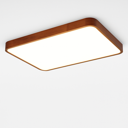Plafonnier LED en bois design géométrique Evelyn — LZ4X9T1