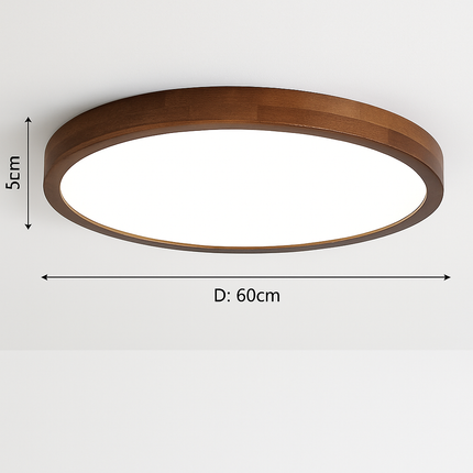 Plafonnier LED en bois design géométrique Evelyn — LZ4X9T1