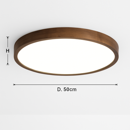 Plafonnier LED en bois design géométrique Evelyn — LZ4X9T1