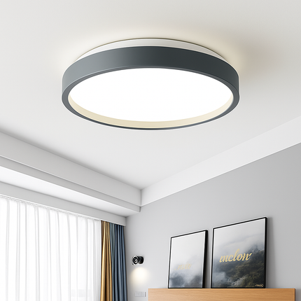 Plafonnier LED circulaire métallique au design fin Glenn — LZ4X9Q