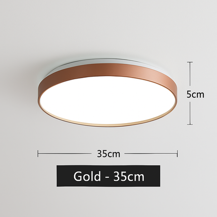 Plafonnier LED circulaire métallique au design fin Glenn — LZ4X9Q