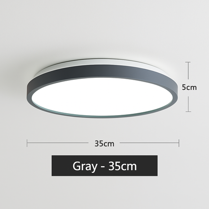 Plafonnier LED circulaire métallique au design fin Glenn — LZ4X9Q