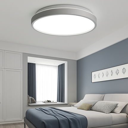 Plafonnier LED circulaire métallique au design fin Glenn — LZ4X9Q
