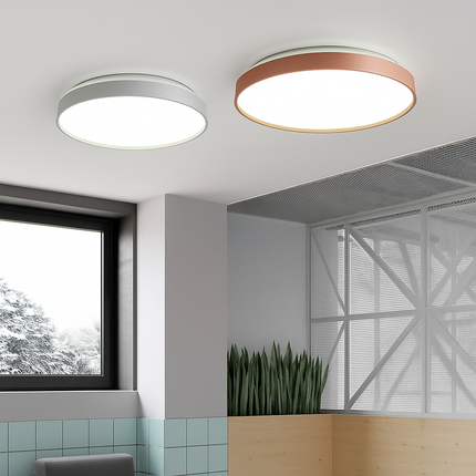 Plafonnier LED circulaire métallique au design fin Glenn — LZ4X9Q