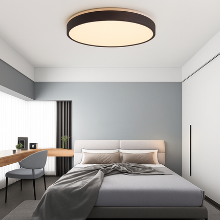 Plafonnier LED circulaire métallique au design fin Glenn — LZ4X9Q