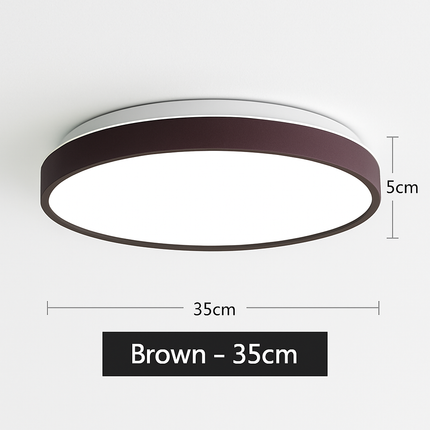 Plafonnier LED circulaire métallique au design fin Glenn — LZ4X9Q