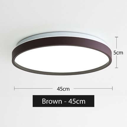 Plafonnier LED circulaire métallique au design fin Glenn — LZ4X9Q