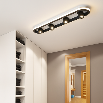 Plafonnier LED ovale moderne avec rotation d’angle Charly — LZ7D9X