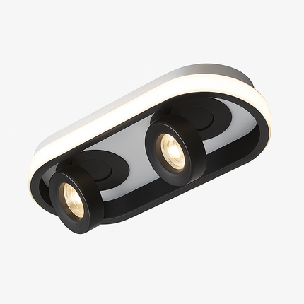Plafonnier LED ovale moderne avec rotation d’angle Charly — LZ7D9X