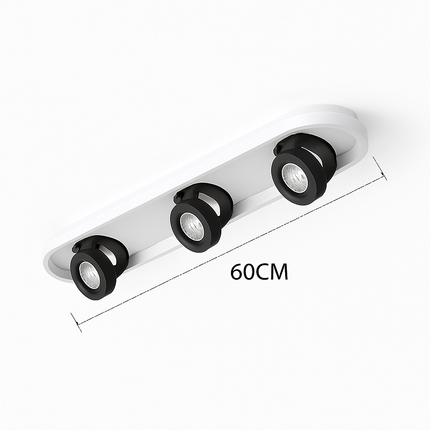 Plafonnier LED ovale moderne avec rotation d’angle Charly — LZ7D9X