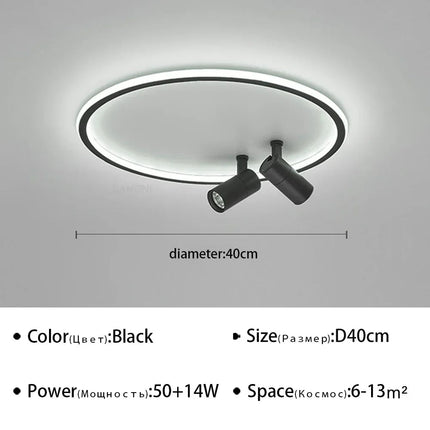 Plafonnier LED moderne avec spot orientable — LZ4X9Q2