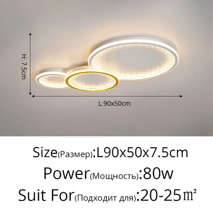 Plafonnier LED moderne avec télécommande au design créatif intérieur — LZ4X9P2