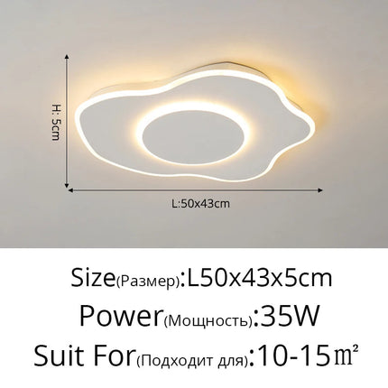 plafonnier moderne à leds avec télécommande pour éclairage intérieur