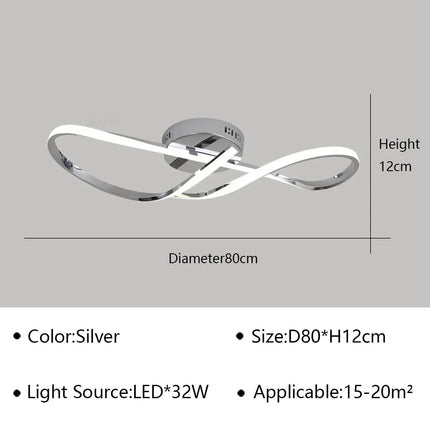 Plafonnier LED moderne finition dorée chromée pour intérieur — LZ4X9P2