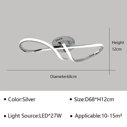 Plafonnier LED moderne finition dorée chromée pour intérieur — LZ4X9P2