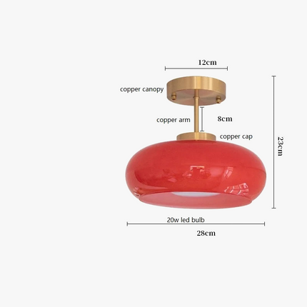 plafonnier moderne nordique en verre led iwhd