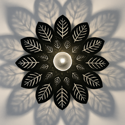 Plafonnier moderne à motif ombre de fleur pour intérieur — LZ4X9T