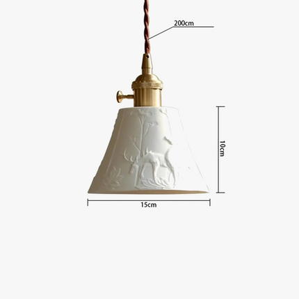 plafonnier moderne rustique céramique abat-jour suspension design loft