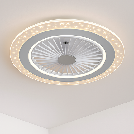 Plafonnier moderne avec ventilateur silencieux et lumière télécommandée — LZ4X9J