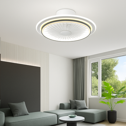 Plafonnier moderne avec ventilateur silencieux et lumière télécommandée — LZ4X9J