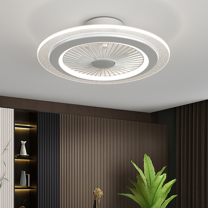 Plafonnier moderne avec ventilateur silencieux et lumière télécommandée — LZ4X9J