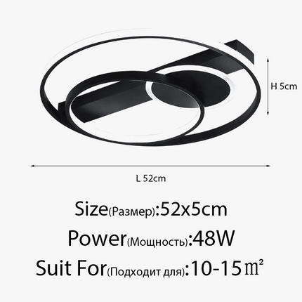plafonnier moderne ultra mince design simple pour intérieur lumineux
