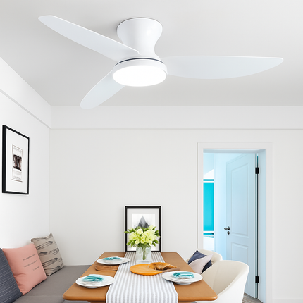 Plafonnier ventilateur moderne avec lumière et télécommande style nordique — LZ4X9P
