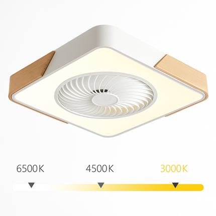 Plafonnier ventilateur LED ultra mince avec télécommande intelligente — LZ4X9Q