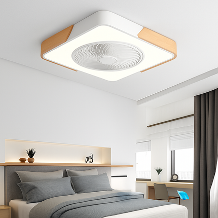 Plafonnier ventilateur LED ultra mince avec télécommande intelligente — LZ4X9Q