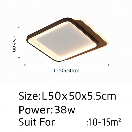 Plafonnier LED nordique ultra-mince en bois et aluminium — LZ4D9XQ