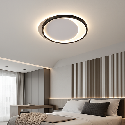 Plafonnier LED nordique ultra-mince en bois et aluminium — LZ4D9XQ