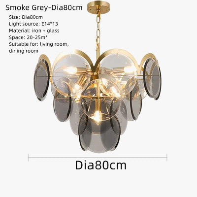 Plafonnier moderne en verre fumé style nordique tendance — LZ4X9QJ